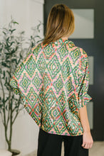 Load image into Gallery viewer, Optical Illusion Button Up Blouse