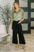 Load image into Gallery viewer, Optical Illusion Button Up Blouse