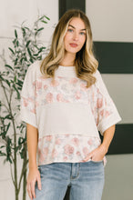 Load image into Gallery viewer, Painting the Roses Color Block Relaxed Top