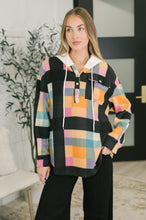Load image into Gallery viewer, Perfectly Plaid Hooded Henley Top