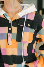 Load image into Gallery viewer, Perfectly Plaid Hooded Henley Top