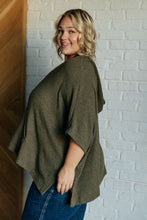 Load image into Gallery viewer, Perfectly Poised Hooded Poncho in Olive