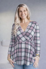Load image into Gallery viewer, Pinky Plaid - Peplum