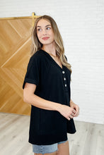 Load image into Gallery viewer, Plain and Sassy V-Neck Tee in Black