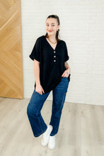Load image into Gallery viewer, Plain and Sassy V-Neck Tee in Black