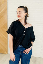 Load image into Gallery viewer, Plain and Sassy V-Neck Tee in Black
