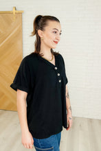 Load image into Gallery viewer, Plain and Sassy V-Neck Tee in Black