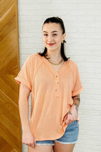 Load image into Gallery viewer, Plain and Sassy V-Neck Tee in Champagne Peach