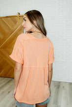 Load image into Gallery viewer, Plain and Sassy V-Neck Tee in Champagne Peach