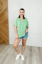 Load image into Gallery viewer, Plain and Sassy V-Neck Tee in Mint Green
