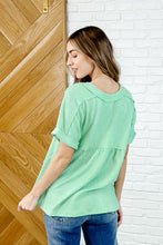 Load image into Gallery viewer, Plain and Sassy V-Neck Tee in Mint Green