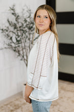 Load image into Gallery viewer, Preoccupied Striped Sleeve Top in Tan