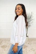 Load image into Gallery viewer, Preoccupied Striped Sleeve Top in Tan