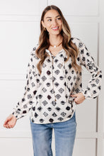 Load image into Gallery viewer, Quick Follow Up Floral Tile Blouse