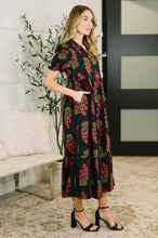 Load image into Gallery viewer, Quiet Life Notch Neck Tiered Dress in Black