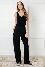 Load image into Gallery viewer, Race to Relax Cargo Pants in Black