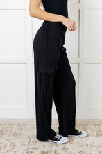 Load image into Gallery viewer, Race to Relax Cargo Pants in Black