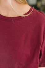 Load image into Gallery viewer, Rest Assured Basic Relaxed Tee in Cabernet