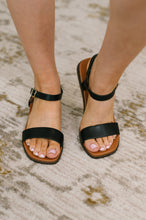 Load image into Gallery viewer, Riddle Ankle Strap Sandal in Black