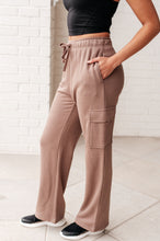 Load image into Gallery viewer, Run, Don't Walk Cargo Sweatpants in Smokey Brown