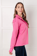 Load image into Gallery viewer, Same Ol' Situation Collared Pullover in Hot Pink
