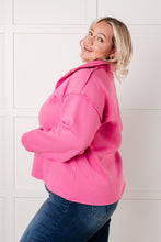 Load image into Gallery viewer, Same Ol' Situation Collared Pullover in Hot Pink