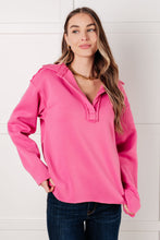 Load image into Gallery viewer, Same Ol' Situation Collared Pullover in Hot Pink