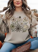 Load image into Gallery viewer, Boho Flowers Graphic Tee & Sweatshirt (2 color options)