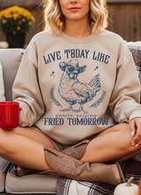 Load image into Gallery viewer, Fried Tomorrow Graphic Tee & Sweatshirt (multiple color options)