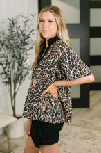 Load image into Gallery viewer, Sassy Season Split Neck Leopard Print Blouse