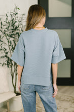 Load image into Gallery viewer, Sense of Clarity Boxy Top in Blue Grey