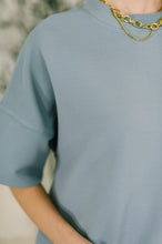 Load image into Gallery viewer, Sense of Clarity Boxy Top in Blue Grey