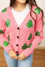 Load image into Gallery viewer, Sequin Trees Cardigan
