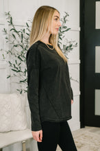 Load image into Gallery viewer, Simple as That Drop Shoulder Exposed Seam Top
