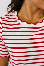 Load image into Gallery viewer, Something New Scalloped Hem Top