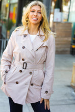 Load image into Gallery viewer, Put Together Taupe Double Breasted Lined Trench Coat