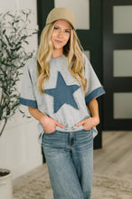 Load image into Gallery viewer, Star Stud Distressed Applique Top