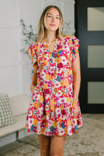 Load image into Gallery viewer, Start of Something Great Flutter Sleeve Floral Dress