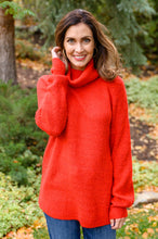 Load image into Gallery viewer, Steady Pace Roll Neck Sweater In Red