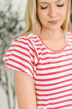 Load image into Gallery viewer, Sunny Stripes Casual Flutter Sleeve Dress