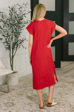 Load image into Gallery viewer, Sweet Like That Casual Dress in Ruby