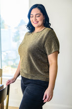 Load image into Gallery viewer, Sweetly Twinkle Short Sleeve Knit Top In Black