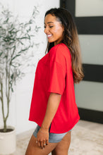 Load image into Gallery viewer, Take It Easy Slouchy Tee in Red