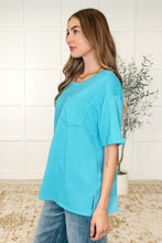 Load image into Gallery viewer, The Go-To Tee in Aqua Glow