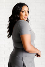 Load image into Gallery viewer, They're Not Like Us Square Neck Bodysuit in Titanium