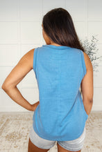Load image into Gallery viewer, Thread Theory Round Neck Tank in Denim Blue