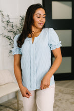 Load image into Gallery viewer, To Call My Own Textured Blouse in Powder Blue