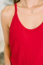 Load image into Gallery viewer, Totally Me Spaghetti Strap Jumpsuit Ruby