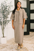 Load image into Gallery viewer, Travel Envy Ribbed Knit Dress in Light Coco