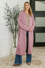 Load image into Gallery viewer, Travel Hideaway Open Front Cardigan in Cashmere Rose